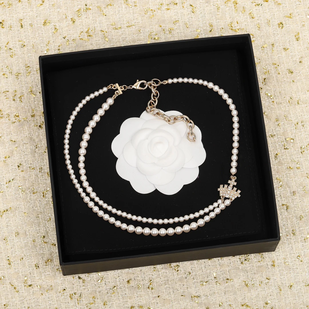 2021 Trend Famous Brand Double Layer Pearl Crown Necklace Women Designer Luxury Jewelry Top Quality Wedding Fine Gift Bijoux
2021 Trend Famous Brand Double Layer Pearl Crown Necklace Women Designer Luxury Jewelry Top Quality Wedding Fine Gift Bijoux