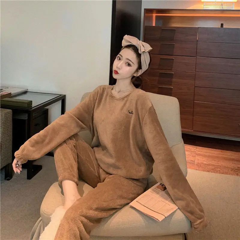Pants Suit Fairy Warm Pants Female Winter Modern Simple Coral Velvet Home Pants Pajamas Casual Slacks Loose Warm Suit
Pants Suit Fairy Warm Pants Female Winter Modern Simple Coral Velvet Home Pants Pajamas Casual Slacks Loose Warm Suit