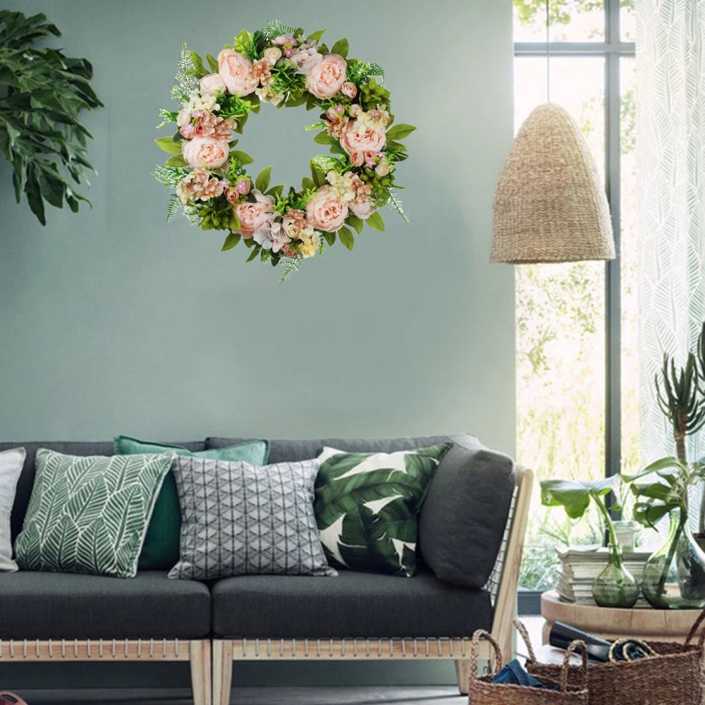 Artificial Flowers Wreaths Simulation Silk Cloth Lifelike Background 45cm Wall Round Window For Home Gift Door Hanging Garland
Artificial Flowers Wreaths Simulation Silk Cloth Lifelike Background 45cm Wall Round Window For Home Gift Door Hanging Garland