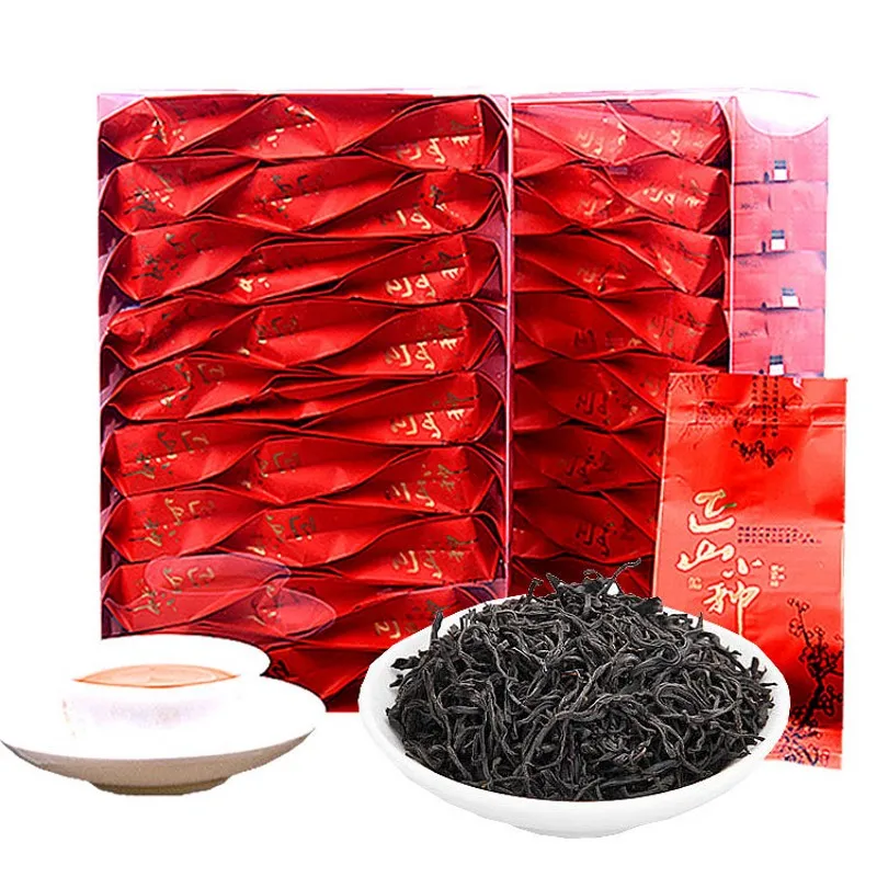 

China Organic Wuyi Lapsang Souchong tea without smoky taste 32 bags Zheng Shan Xiao zhong tea zhengshan xiaozhong tea