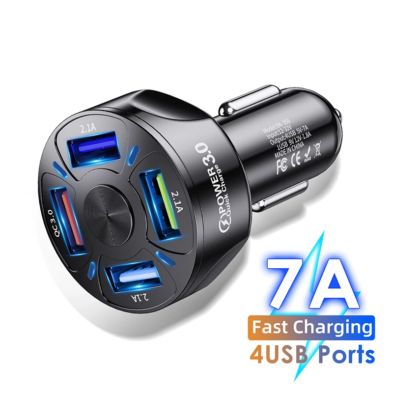 USB Car Charger 4 port Quick Charge QC3.0 Cigarette Lighter Socket Charger in Car Fast Charging for Samsung Huawei Xiaomi iphone
USB Car Charger 4 port Quick Charge QC3.0 Cigarette Lighter Socket Charger in Car Fast Charging for Samsung Huawei Xiaomi iphone