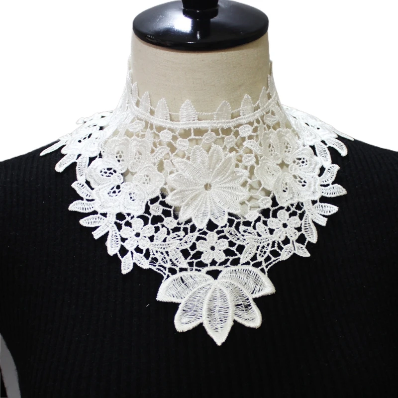 Women Hollow Out Knit Fake Collar Shawl Scarf Necklace Floral Lace Half Shirt Mini Poncho for Women Girls
Women Hollow Out Knit Fake Collar Shawl Scarf Necklace Floral Lace Half Shirt Mini Poncho for Women Girls
