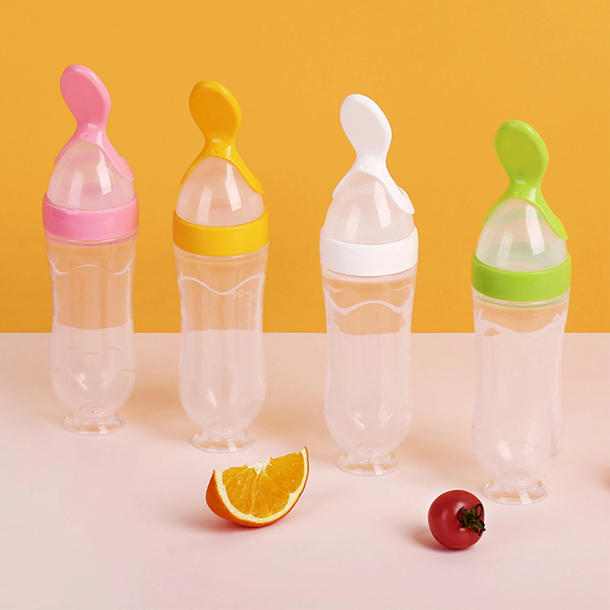 Baby Rice Cereal Bottle Silicone Milk Bottle Squeeze Spoon Child Baby Food Supplement Roly-Poly Bottle Spoon Feeder Utensils
Baby Rice Cereal Bottle Silicone Milk Bottle Squeeze Spoon Child Baby Food Supplement Roly-Poly Bottle Spoon Feeder Utensils