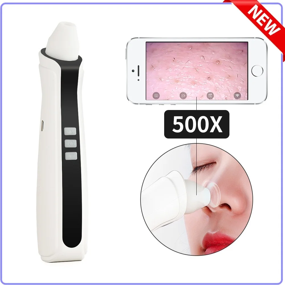 5 Mega-Pixel WIFI Microscope Camera USB Rechargeable Visual Blackhead Remover Facial Pores Black Head Cleaner Vacuum Suction
5 Mega-Pixel WIFI Microscope Camera USB Rechargeable Visual Blackhead Remover Facial Pores Black Head Cleaner Vacuum Suction