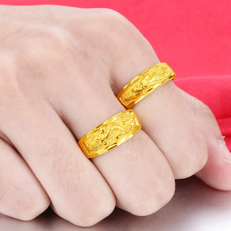 Wedding Dragon and Phoenix Rings Brass Gold Plated Men Women Imitation Gold Couple Wedding Rings Fashion Luxury Jewelry Gifts
Wedding Dragon and Phoenix Rings Brass Gold Plated Men Women Imitation Gold Couple Wedding Rings Fashion Luxury Jewelry Gifts