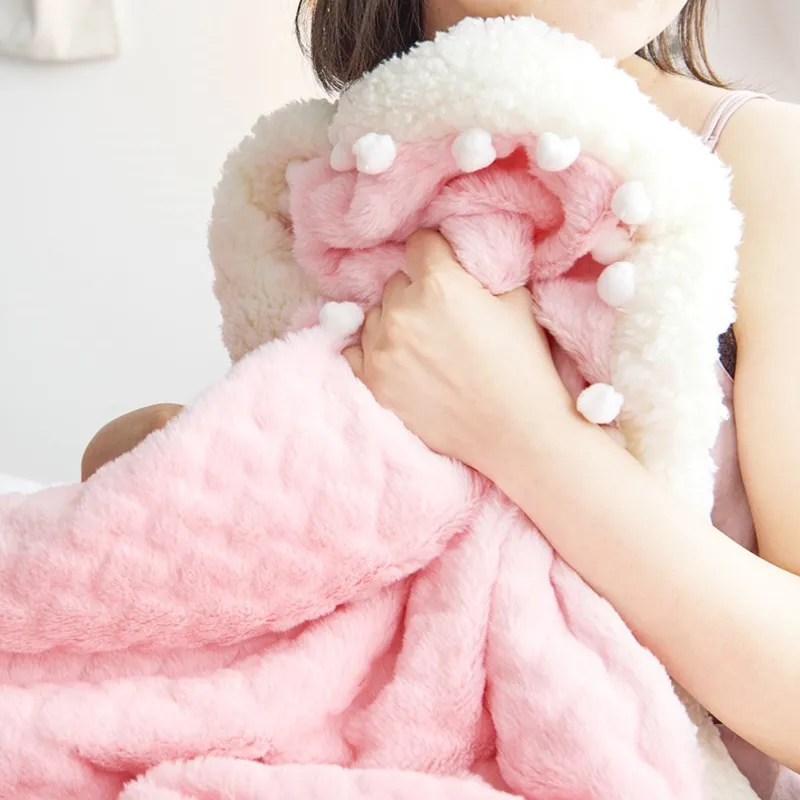 Single Office Thick Blanket Lamb Wool Ball Cute Fluffy Soft Blanket Warm Plush Cover Couverture Polaire Home Textile BH50MT
Single Office Thick Blanket Lamb Wool Ball Cute Fluffy Soft Blanket Warm Plush Cover Couverture Polaire Home Textile BH50MT