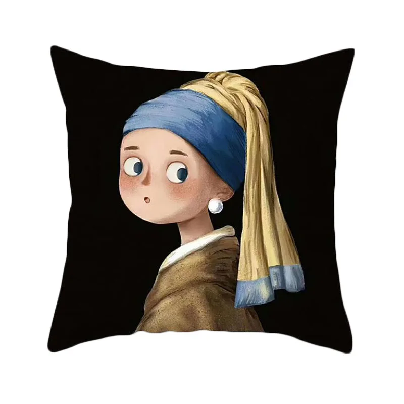 2pcs/set Peachskin Cushion Cover Sofa Decorated Pillow Case Home Textile Cartoon Oil Painting Pattern Pillowcase
2pcs/set Peachskin Cushion Cover Sofa Decorated Pillow Case Home Textile Cartoon Oil Painting Pattern Pillowcase
