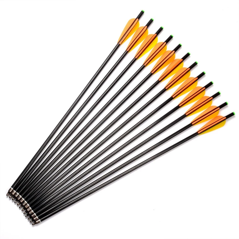 US 20 Inches Fiberglass Crossbow Arrow Diameter 8mm Changeable Arrowhead Orange Yellow Feathers for Archery Hunting Shooting
US 20 Inches Fiberglass Crossbow Arrow Diameter 8mm Changeable Arrowhead Orange Yellow Feathers for Archery Hunting Shooting