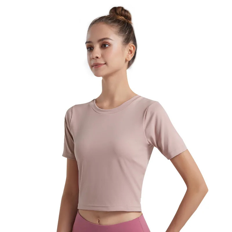 2021 New Yoga Wear Short Sleeve Nude Feel Navel Open Back Yoga Exercise Top Female Slim Fit and Quick-Drying Fitness T-shirt
2021 New Yoga Wear Short Sleeve Nude Feel Navel Open Back Yoga Exercise Top Female Slim Fit and Quick-Drying Fitness T-shirt