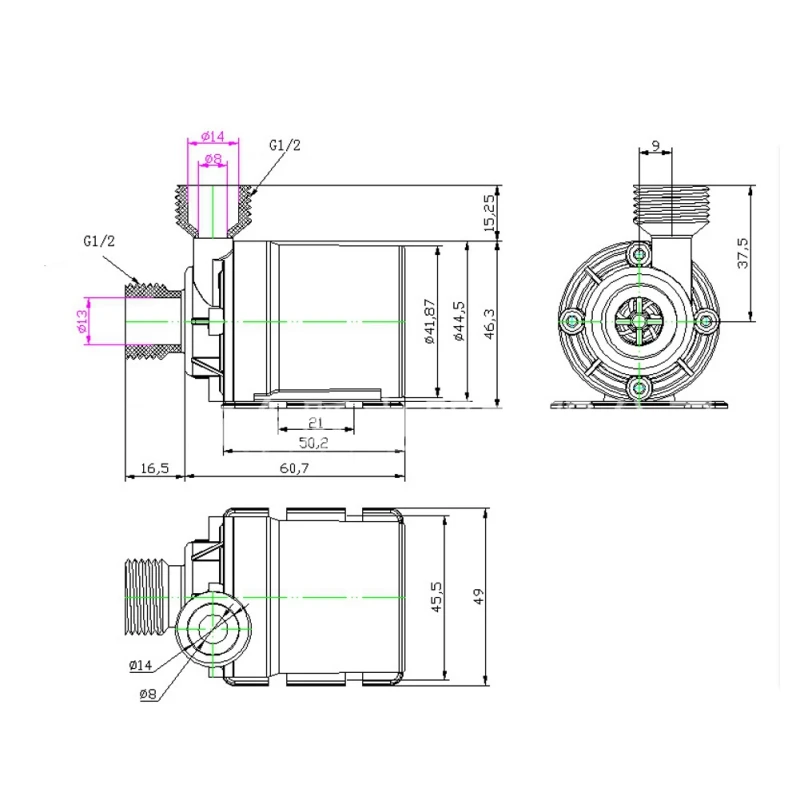 5M universal 800L / H DC 12V 24V solar brushless motor submersible pump water circulation pump automation module
5M universal 800L / H DC 12V 24V solar brushless motor submersible pump water circulation pump automation module