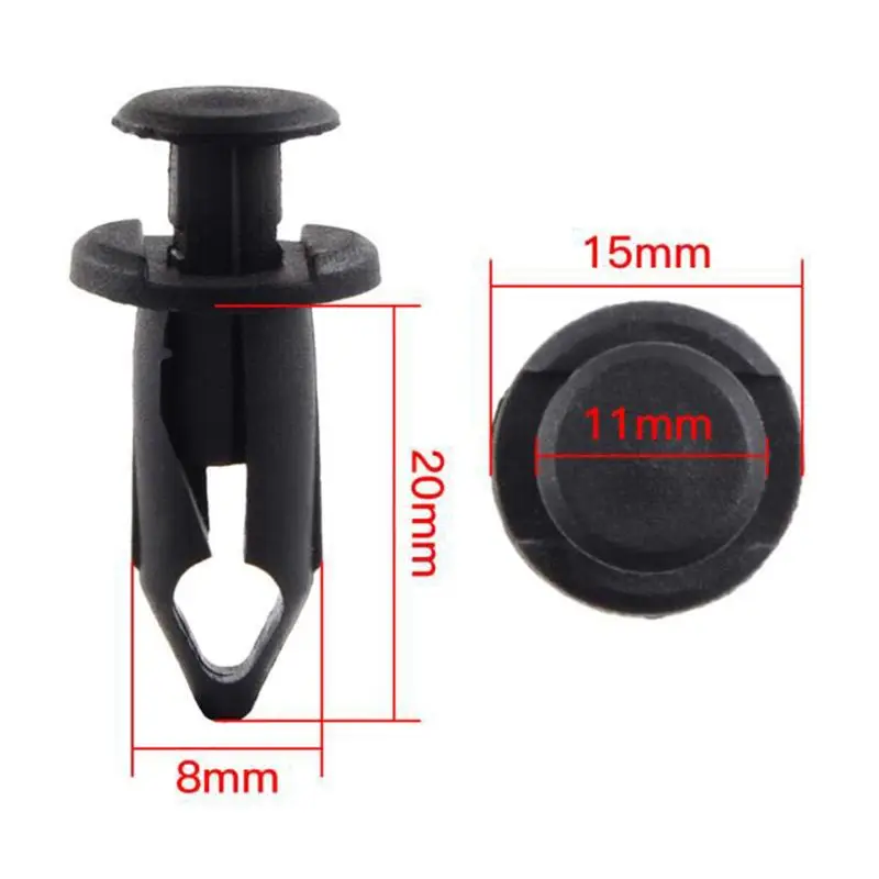 50 pcs 8mm ABS Plastic Fender Clip Body Rivet Hole Clips Bolts ATV Parts 50xPlastic Rivets Black Fender Clips
50 pcs 8mm ABS Plastic Fender Clip Body Rivet Hole Clips Bolts ATV Parts 50xPlastic Rivets Black Fender Clips