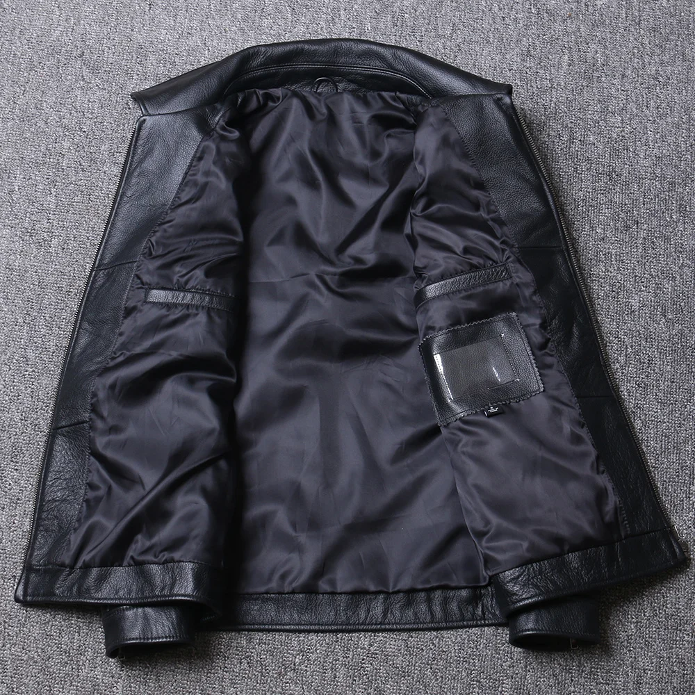 2021 Black Casual Style Genuine Leather Jacket Men Plus Size 4XL Real Natural Cowhide Spring Slim Fit Male Coat
2021 Black Casual Style Genuine Leather Jacket Men Plus Size 4XL Real Natural Cowhide Spring Slim Fit Male Coat