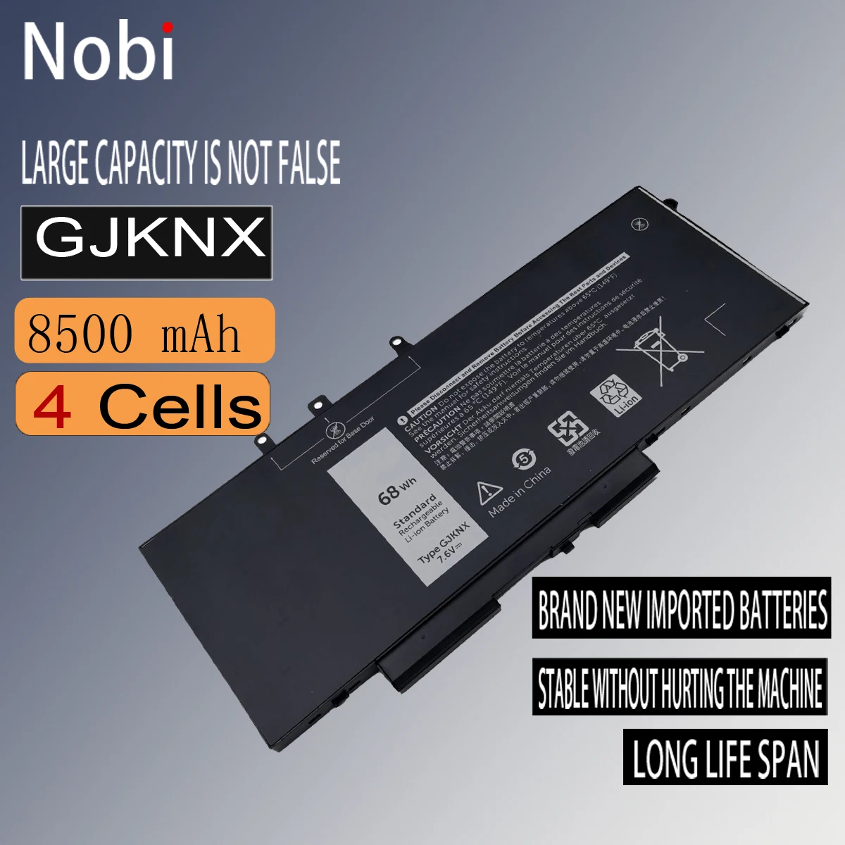 Аккумулятор Nuobi GJKNX для ноутбука Dell Latitude 5491 5591 5280 5290 5480 5490 5495 5580 5590 Precision 3520 3530 P27S
Аккумулятор Nuobi GJKNX для ноутбука Dell Latitude 5491 5591 5280 5290 5480 5490 5495 5580 5590 Precision 3520 3530 P27S