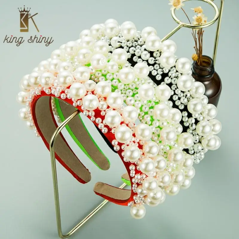 Elegant Baroque Fully Simulated Pearl Headband Vintage Imitation Pearl Beaded Solid Color Fabric Hairband Girls Hair Accessories
Elegant Baroque Fully Simulated Pearl Headband Vintage Imitation Pearl Beaded Solid Color Fabric Hairband Girls Hair Accessories