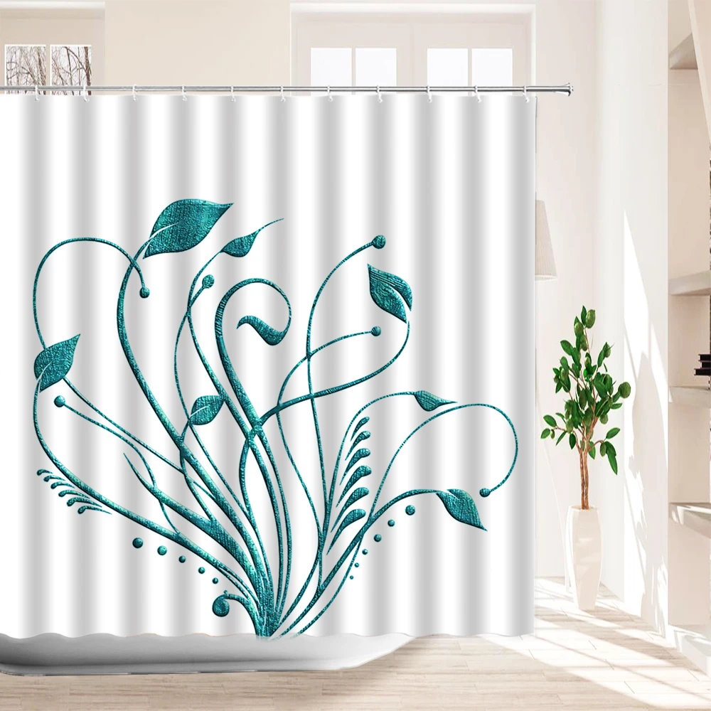 European Pattern Shower Curtain Green Plant Bathroom Curtain Chinese Embroidery Home Decor Polyester Bathroom Curtain with Hooks 
European Pattern Shower Curtain Green Plant Bathroom Curtain Chinese Embroidery Home Decor Polyester Bathroom Curtain with Hooks