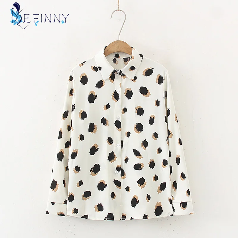 Women Blouses Shirts Fashion Turn-down Collar Chiffon Blouse Printed Casual Retro Korean Style Street Wear Loose Simple Shirt
Women Blouses Shirts Fashion Turn-down Collar Chiffon Blouse Printed Casual Retro Korean Style Street Wear Loose Simple Shirt