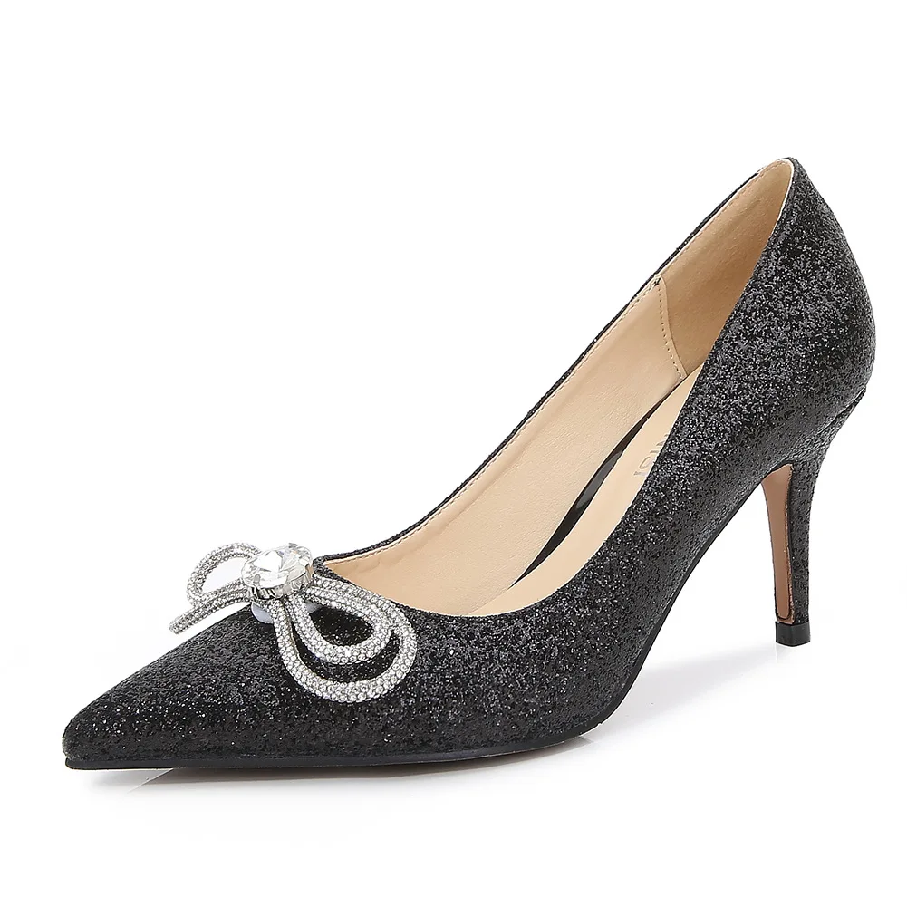 Odinokov Rhinestones Pointed Toe Pumps Wedding Party Shoes Sexy Black Heels Bride Shoes Spring/autumn Silver Shoes Women 7.5cm
Odinokov Rhinestones Pointed Toe Pumps Wedding Party Shoes Sexy Black Heels Bride Shoes Spring/autumn Silver Shoes Women 7.5cm