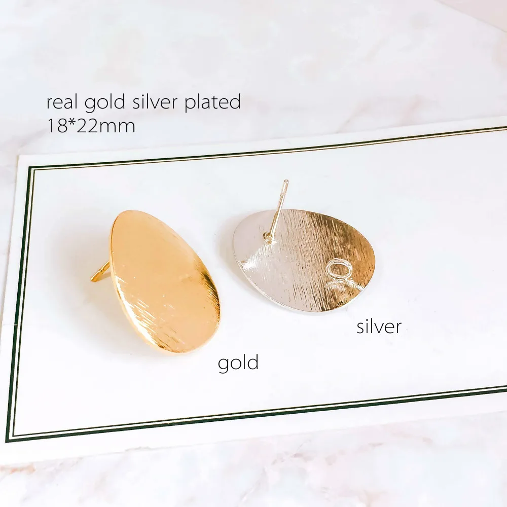 Real Gold Silver Color Plated Stud Earring Diy Metal Pendant Necklace Eardrop Accessories Charms Jewelry Component 4pcs
Real Gold Silver Color Plated Stud Earring Diy Metal Pendant Necklace Eardrop Accessories Charms Jewelry Component 4pcs