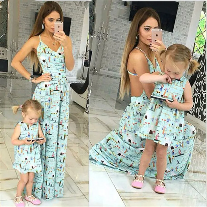 Mother Daughter Dresses 2022 Sleeveless Sweet Cute Spaghetti Strap Long Dress Mommy And Me Clothes Vestido Mae E Filha
Mother Daughter Dresses 2022 Sleeveless Sweet Cute Spaghetti Strap Long Dress Mommy And Me Clothes Vestido Mae E Filha