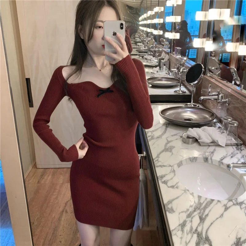 CMAZ Dress For WomenReal Shot Cost-Effective Fluted Collar Slim Fit Slimming Knitted Dress Bag
CMAZ Dress For WomenReal Shot Cost-Effective Fluted Collar Slim Fit Slimming Knitted Dress Bag