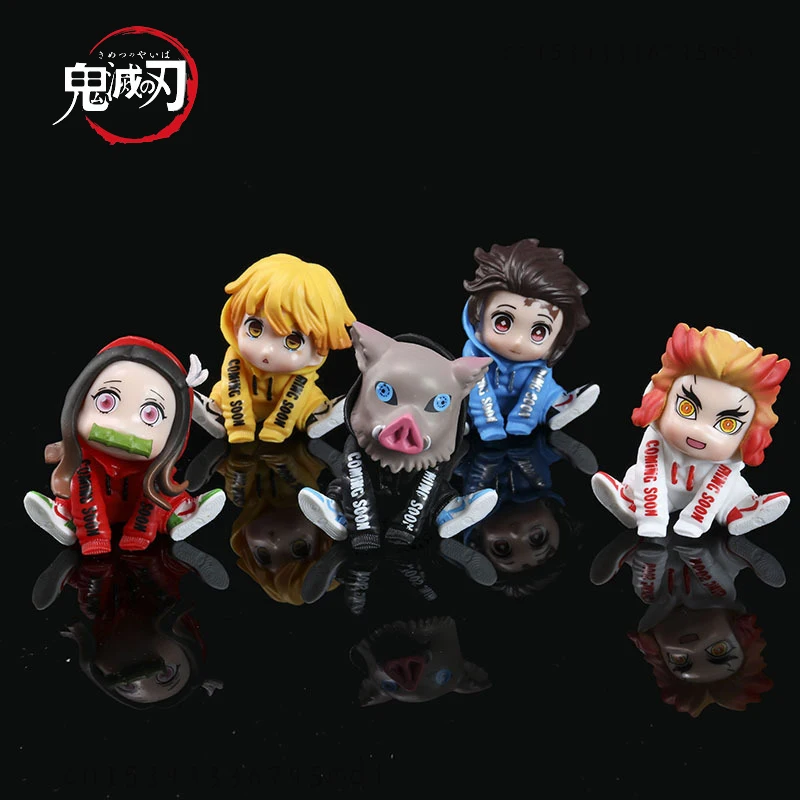 5 шт., игрушечные фигурки-Рассекатели демонов, 5,5 см, Kimetsu No Yaiba, модель Tanjirou Zenitsu Hashibira Kamado Inosuke Nezuko, праздничный подарок
5 шт., игрушечные фигурки-Рассекатели демонов, 5,5 см, Kimetsu No Yaiba, модель Tanjirou Zenitsu Hashibira Kamado Inosuke Nezuko, праздничный подарок