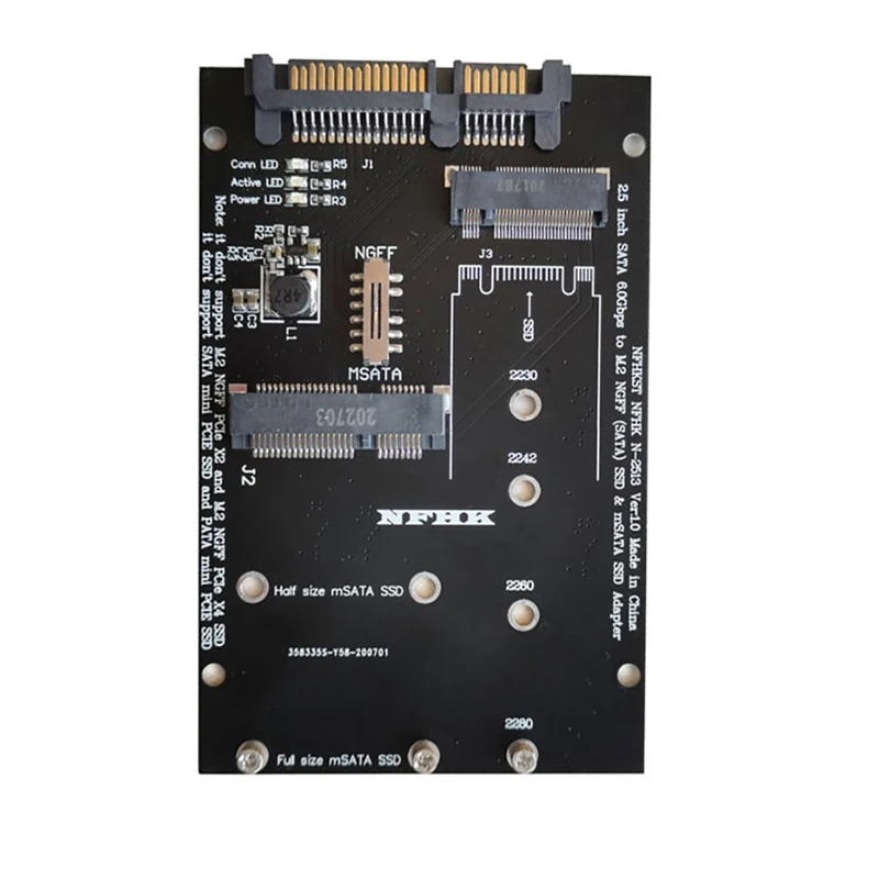 Переходник M.2 NGFF MSATA SSD на 2,5 SATA 3,0, 2 в 1, карта преобразователя для ПК, ноутбука
Переходник M.2 NGFF MSATA SSD на 2,5 SATA 3,0, 2 в 1, карта преобразователя для ПК, ноутбука