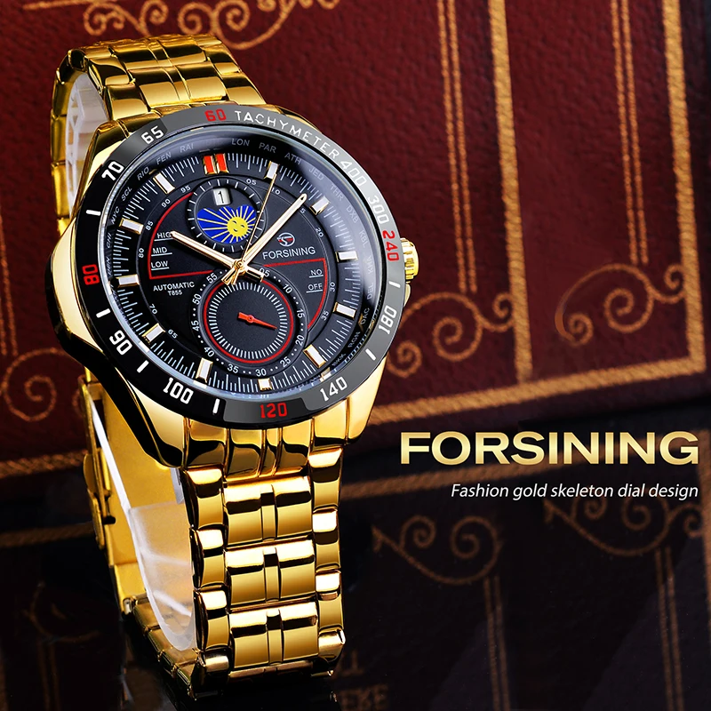 Forsining Alloy Strap Waterproof Watches Men Hollow-carved Automatic Mechanical Fashion Man's Wristwatch
Forsining Alloy Strap Waterproof Watches Men Hollow-carved Automatic Mechanical Fashion Man's Wristwatch