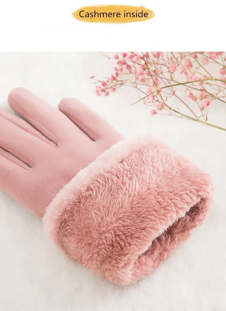 Winter Windproof Double-layer Furry Gloves Touch Screen Suede Leather Starts Embroidery Outdoor Warm Gloves Fashionable
Winter Windproof Double-layer Furry Gloves Touch Screen Suede Leather Starts Embroidery Outdoor Warm Gloves Fashionable