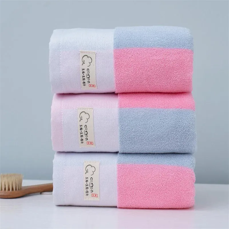 

2Pcs New Design Combed Cotton Hand Towel Strong Absorption Home Travel Terry Face Hand Towel Household Bathing Towel 34x76cm