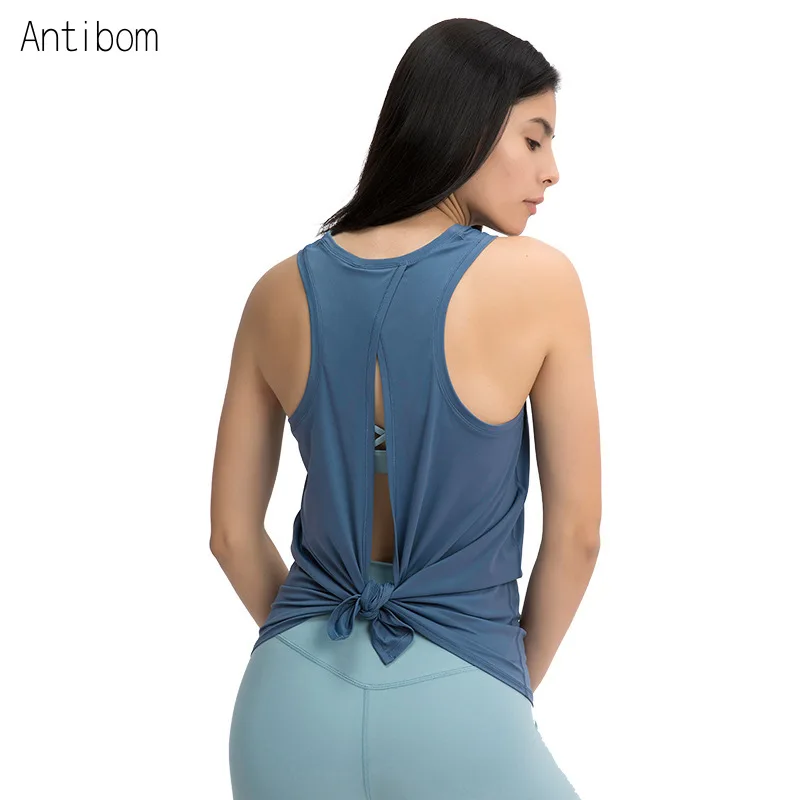 Antibom O-Neck Sleeveless Women's T-Shirt Summer Sexy Open Back Hollow Out Soft Yoga Tops Fitness Training Gym Loose Sport Vest
Antibom O-Neck Sleeveless Women's T-Shirt Summer Sexy Open Back Hollow Out Soft Yoga Tops Fitness Training Gym Loose Sport Vest