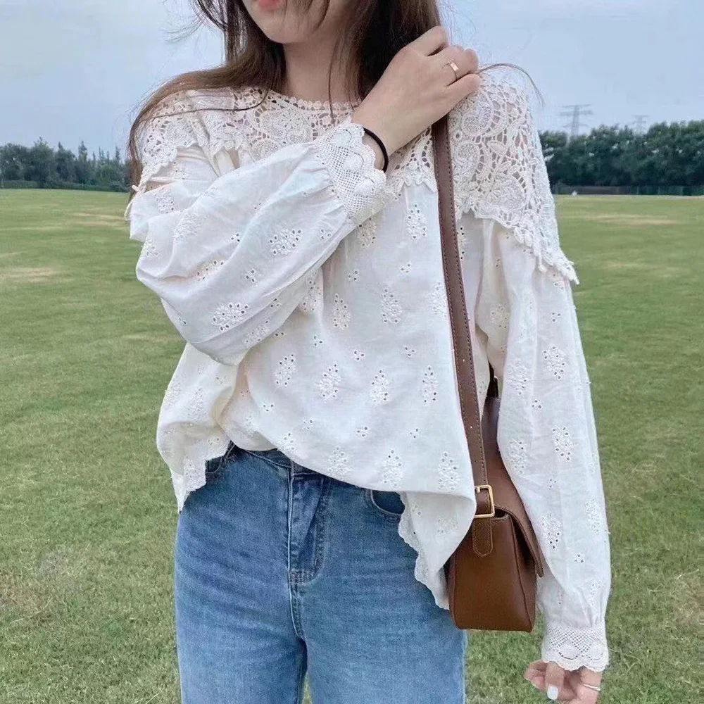 Cthink Good Quality Fall Solid Blouse Women 2020 Lace Patchwork Korean Style Beige Women's Blouse Autumn New Sale Female Shirt
Cthink Good Quality Fall Solid Blouse Women 2020 Lace Patchwork Korean Style Beige Women's Blouse Autumn New Sale Female Shirt