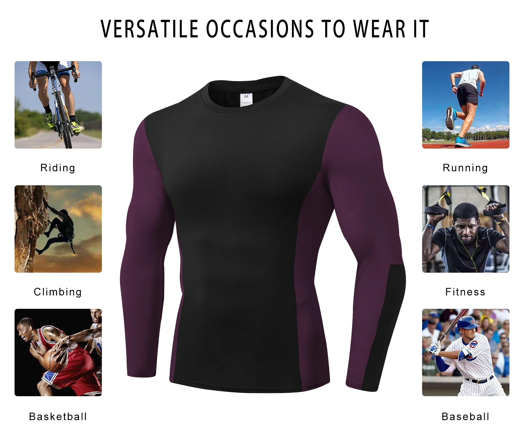 Long Sleeve Compression T Shirts For Men Running Sport Tight Tops Quick Dry Hiking Cycling Workout Tees Male Athletic Shirt 2021
Long Sleeve Compression T Shirts For Men Running Sport Tight Tops Quick Dry Hiking Cycling Workout Tees Male Athletic Shirt 2021