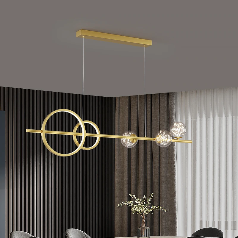 Modern Minimalist Gold Black LED Long Chandelier with Transparent Glass Lamp Shade for Bedroom Living Room Restaurant Home Decor
Modern Minimalist Gold Black LED Long Chandelier with Transparent Glass Lamp Shade for Bedroom Living Room Restaurant Home Decor