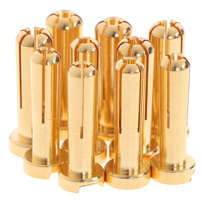 5pcs 4/5mm Bullet Banana Plug Connector Male Female for RC Battery Part Gold Plated
5pcs 4/5mm Bullet Banana Plug Connector Male Female for RC Battery Part Gold Plated