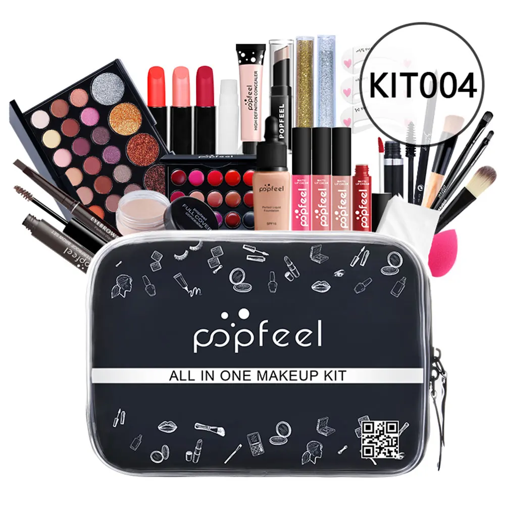 POPFEEL 1 Set Makeup Kit With Eyeshadow Lip Gloss Lipstick Makeup Brushes Eyebrow Cream Concealer Beauty Cosmetic Bag
POPFEEL 1 Set Makeup Kit With Eyeshadow Lip Gloss Lipstick Makeup Brushes Eyebrow Cream Concealer Beauty Cosmetic Bag