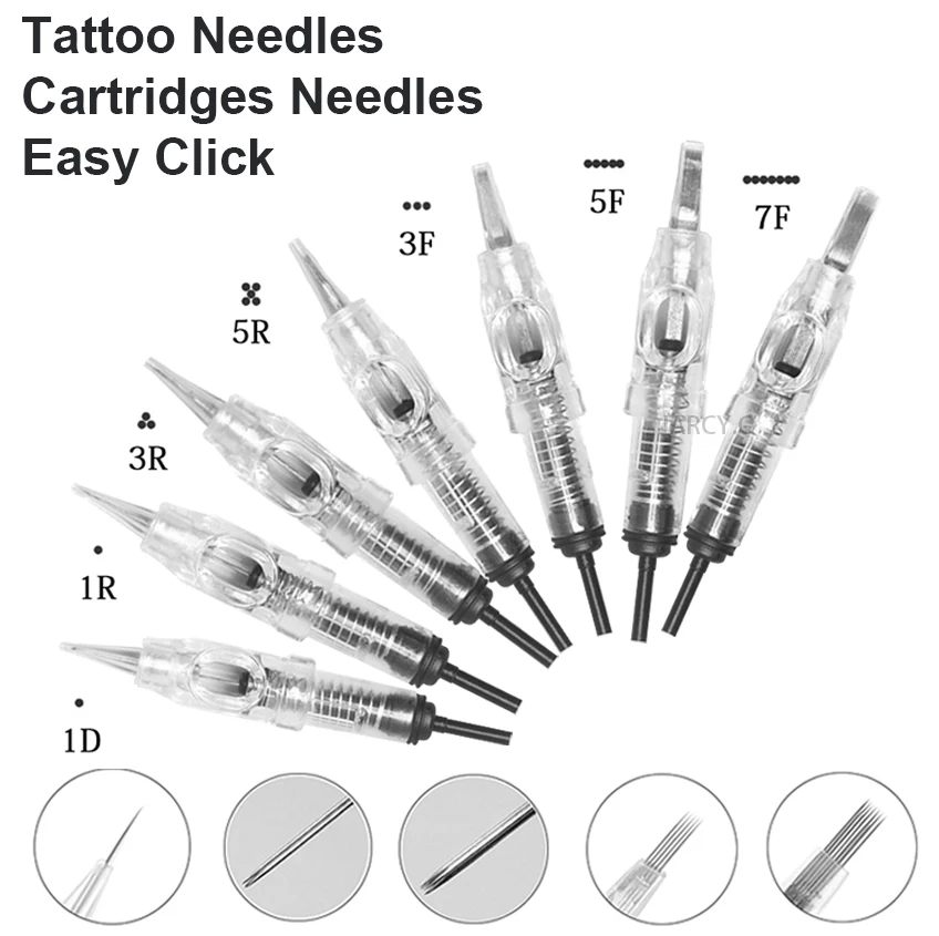 50Pcs Dermografo Permanent Makeup Cartridges Needles Microblading Sterilized Tattoo Needle For Agulha Easy Click Tattoo Machines
50Pcs Dermografo Permanent Makeup Cartridges Needles Microblading Sterilized Tattoo Needle For Agulha Easy Click Tattoo Machines