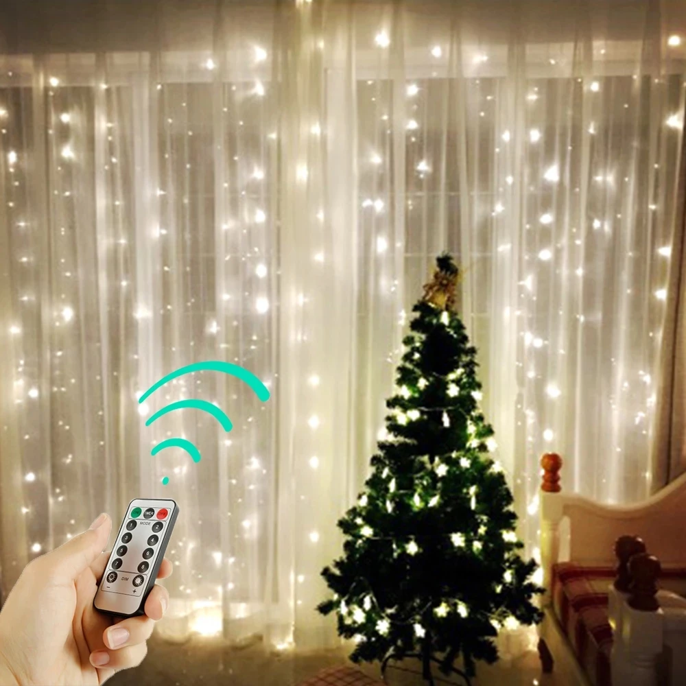 Curtain String Light Home Outdoor Holiday Christmas Decorative Wedding String Xmas Fairy Curtain Garlands Strip Party Lights
Curtain String Light Home Outdoor Holiday Christmas Decorative Wedding String Xmas Fairy Curtain Garlands Strip Party Lights