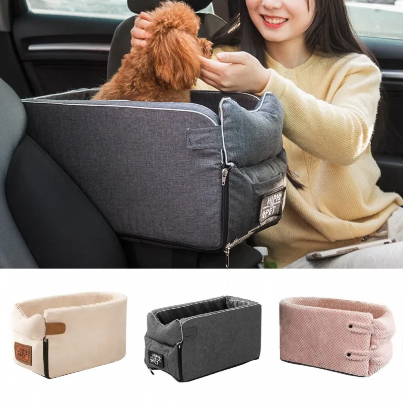 

2023 New Pet Car Safety Seats Mat Small Dog Cat Car Nest Pad Portable Car Seat Kennel Soft Puppy Carrier Bag Pet Travel Products