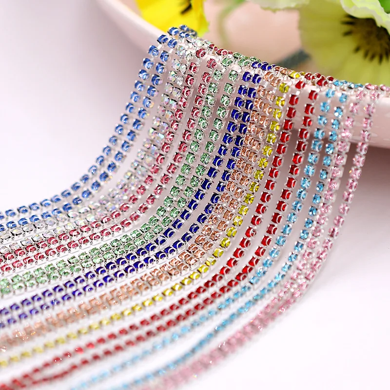 10 Yards Crystal Rhinestone Chain Claw Glass Rhinestone Trim DIY Accessories colorful SS6 SS8 SS10 SS12
10 Yards Crystal Rhinestone Chain Claw Glass Rhinestone Trim DIY Accessories colorful SS6 SS8 SS10 SS12