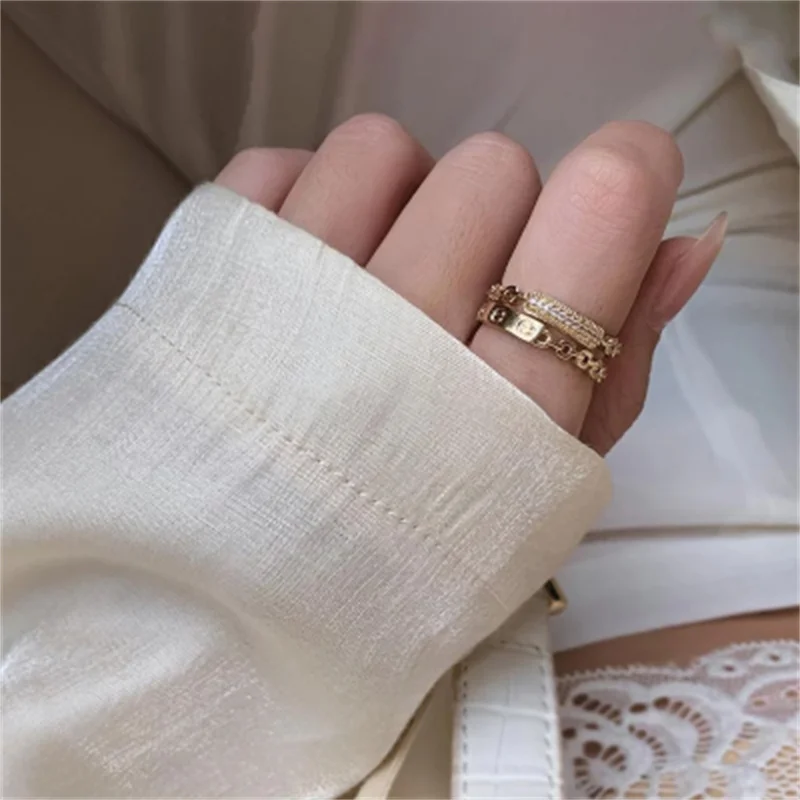 Creative Chain Special Symbol Double Gold Opening Rings For Woman Korean Fashion Jewelry Gothic Accessories wholesaie 
Creative Chain Special Symbol Double Gold Opening Rings For Woman Korean Fashion Jewelry Gothic Accessories wholesaie