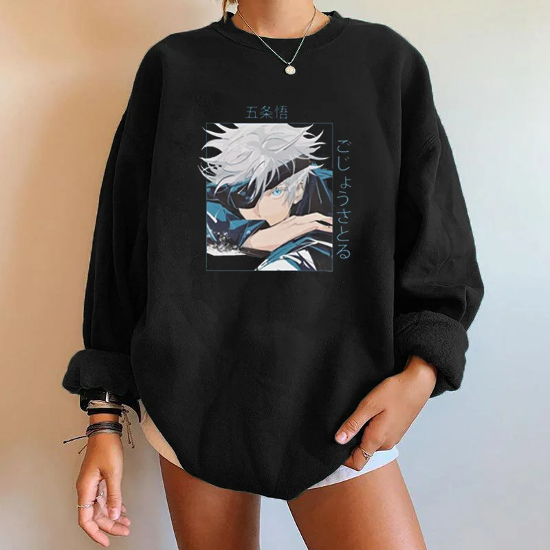 Seeyoushy Anime Jujutsu Kaisen Printing Sweatshirts Women Long Sleeve Casual Drop-Shoulders Pullovers Tops Crewneck Sweatshirts
Seeyoushy Anime Jujutsu Kaisen Printing Sweatshirts Women Long Sleeve Casual Drop-Shoulders Pullovers Tops Crewneck Sweatshirts