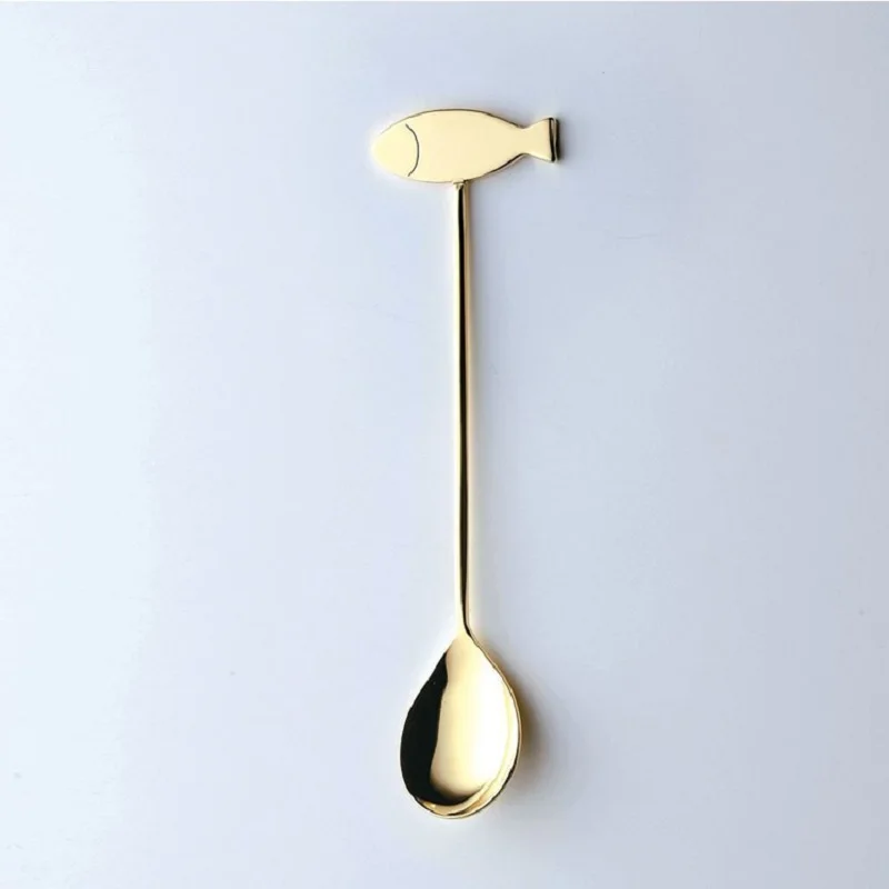 Japanese Cartoon Cat Fish Golden Spoon Coffee Stirring Spoon Cute Stainless Steel Milk Tea Spoon Home Coffeeware Tableware
Japanese Cartoon Cat Fish Golden Spoon Coffee Stirring Spoon Cute Stainless Steel Milk Tea Spoon Home Coffeeware Tableware