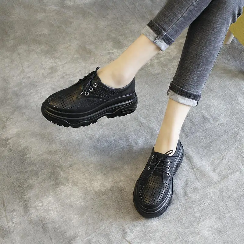 2021 Summer New Soft Leather Thick-soled Women's Shoes Fashion All-match Wedge Women's Shoes Comfortable and Breathable Shoes
2021 Summer New Soft Leather Thick-soled Women's Shoes Fashion All-match Wedge Women's Shoes Comfortable and Breathable Shoes