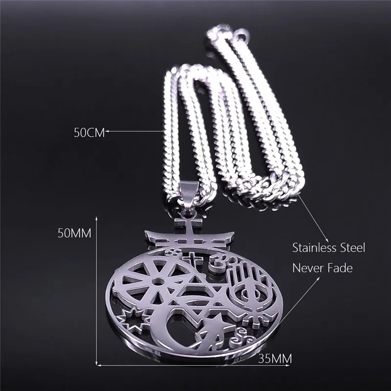 Religious Hexagram Yoga Cross Stainless Steel Moonstone Necklace Men Silver Color Statement Necklace Jewelry collar NXS05
Religious Hexagram Yoga Cross Stainless Steel Moonstone Necklace Men Silver Color Statement Necklace Jewelry collar NXS05