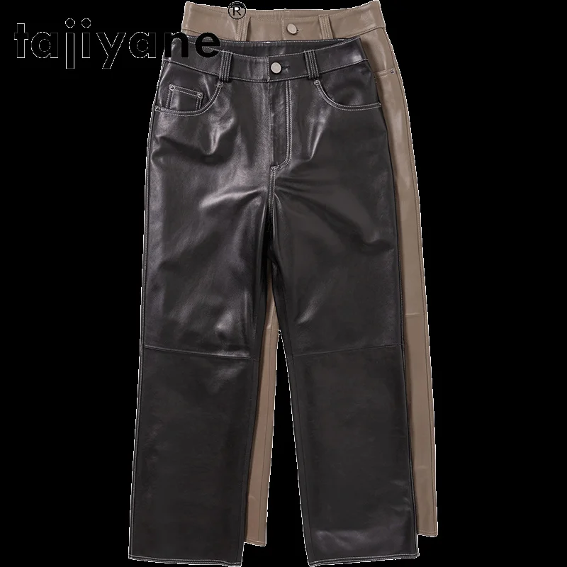 Pants 2021 Women Genuine Leather Women's Pants Trousers Real Sheepskin Woman High Waist Trousers Femme Pantalon TN853
Pants 2021 Women Genuine Leather Women's Pants Trousers Real Sheepskin Woman High Waist Trousers Femme Pantalon TN853