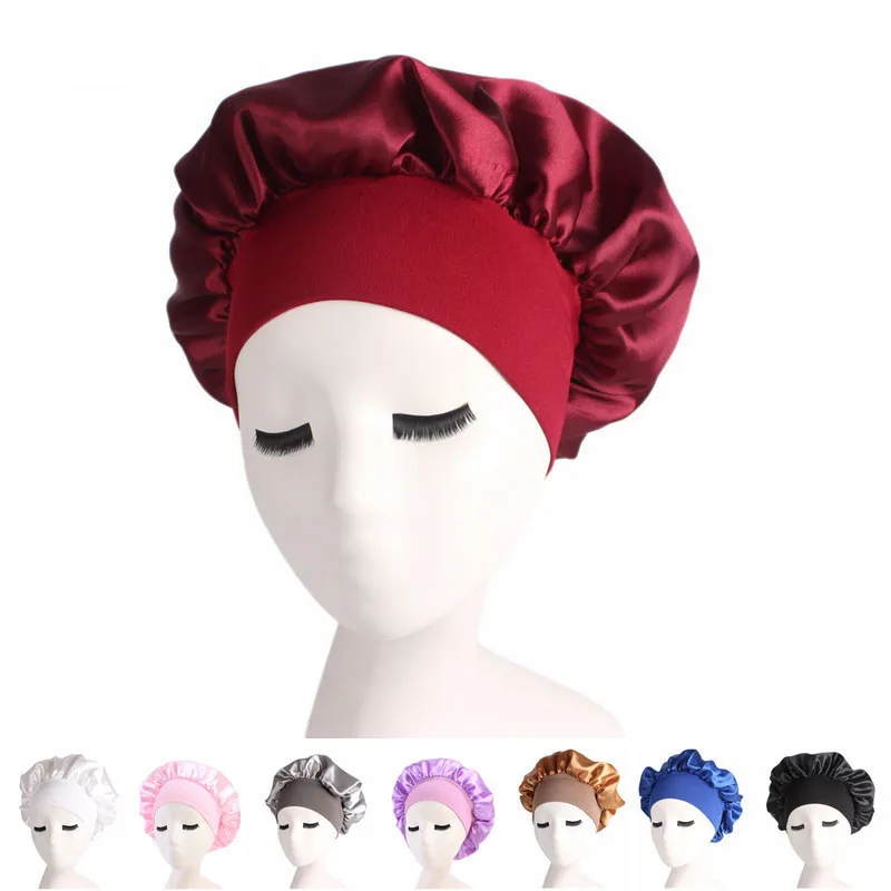 1pc Long Hair Care Women Night Sleep Hat Adjust Solid Satin Bonnet Hair Styling Cap Silk Head Wrap Shower Cap Hair Styling Tool
1pc Long Hair Care Women Night Sleep Hat Adjust Solid Satin Bonnet Hair Styling Cap Silk Head Wrap Shower Cap Hair Styling Tool