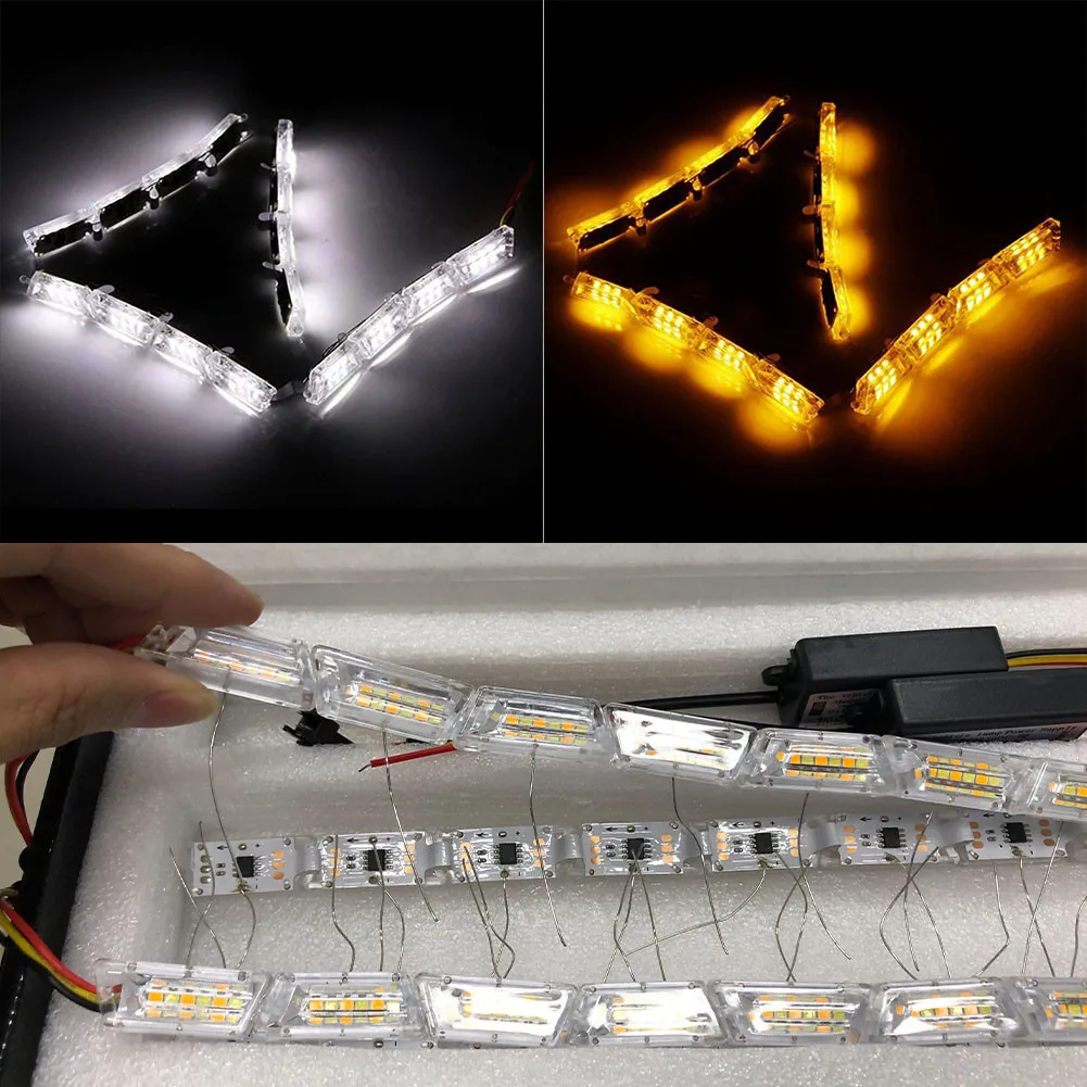 2PC16LED Foldback Flexible Light Bar DRL Sequential Turn Signal Light Bar Strip For Car Daytime Light Signal Light FOR 12~24V
2PC16LED Foldback Flexible Light Bar DRL Sequential Turn Signal Light Bar Strip For Car Daytime Light Signal Light FOR 12~24V