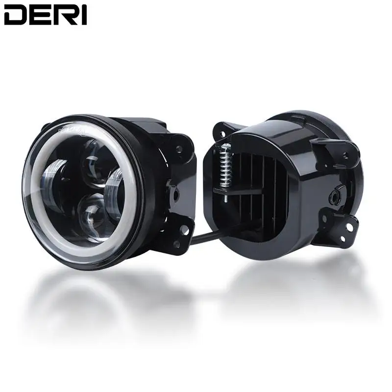 

4inch Round LED Fog Light Bi-LED High Low Beam Car Light Assembly DRL Halo Off Road Fog Lamps For Jeep Wrangler JK TJ LJ Grand