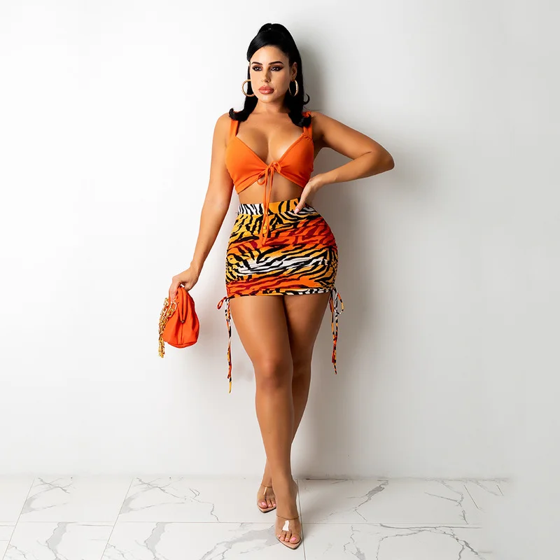 Zebra Print Matching Sets Women 2021 Sleeveless Sexy Backless V Neck Bandage Top+Ruched Sheath Mini Skirts Y2K Two Piece Outfits
Zebra Print Matching Sets Women 2021 Sleeveless Sexy Backless V Neck Bandage Top+Ruched Sheath Mini Skirts Y2K Two Piece Outfits