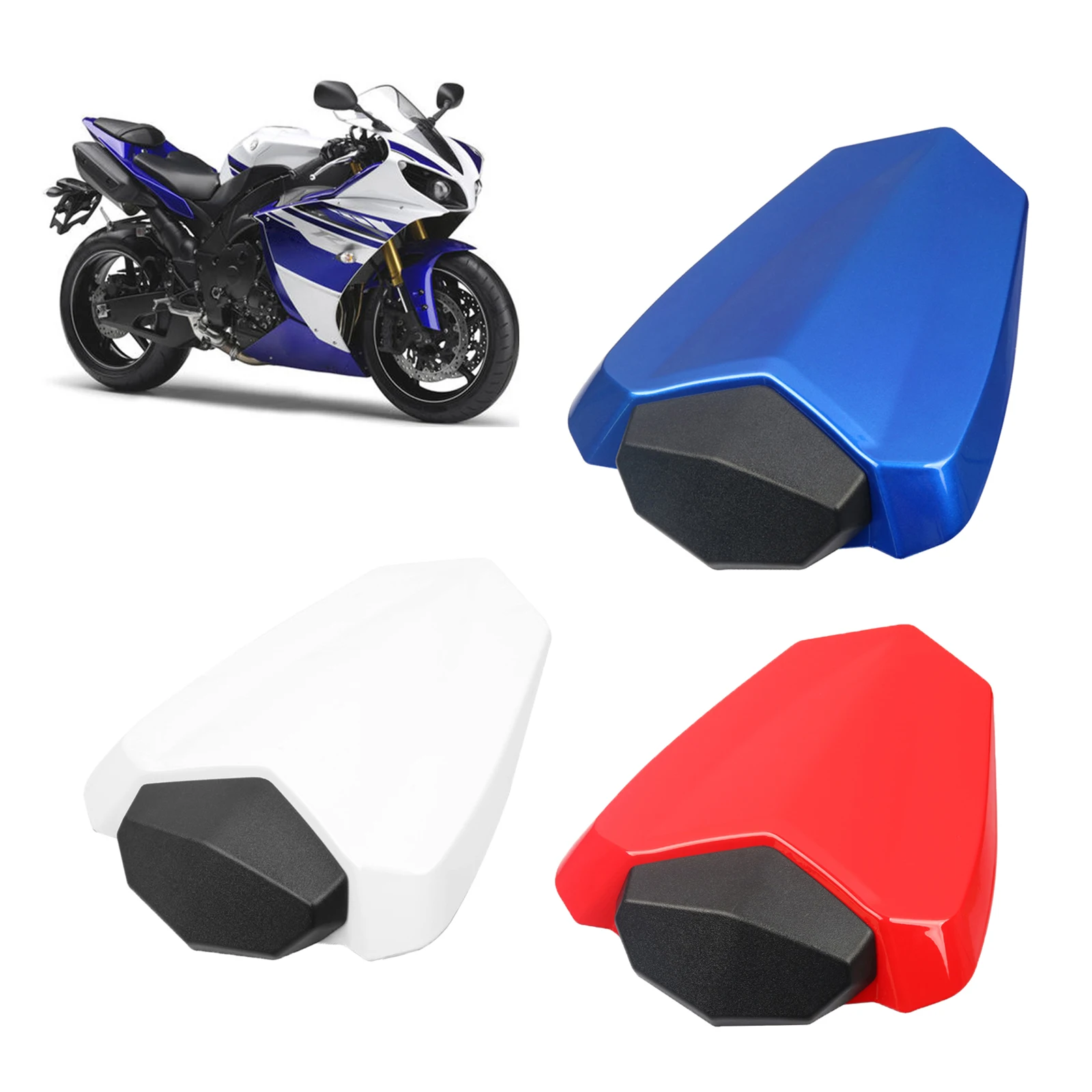 Motorcycle Seat Cover Rear Pillion Passenger Hard Seat Cowl Fairing for YAMAHA YZF R1 2009-2014 
Motorcycle Seat Cover Rear Pillion Passenger Hard Seat Cowl Fairing for YAMAHA YZF R1 2009-2014
